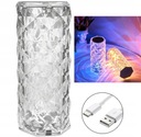 LED KRYŠTÁLOVÁ DOTYKOVÁ STOLNÁ LAMPA PRE STOLÚ RGB RUŽOVÚ LAMPU