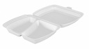 Dvojdielny biely polystyrénový menu box, 125 mm, catering