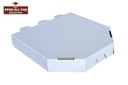EKO krabica na pizzu 20 x 20 x 3,5 cm, biela, zrezané rohy (100 ks)