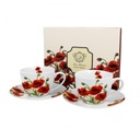 2 DUO CLASSIC POPPIES porcelánové šálky, 280 ml