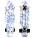 PENNYBOARD METEOR FISK S KVETMI - AGILITY SKATEBOARD S LOŽISKAMI ABEC-5