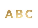 Zlatý banner s abecedou 14 cm