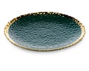 Veľký zelený dekoratívny tanier, 25 cm