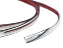 Ozdobná lišta, chróm, tenká, plochá, 12 mm, 10 m. Pôsobivé dekorácie