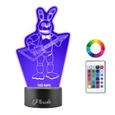 3D LED nočné svetlo Darček s menom Fnaf Bonnie