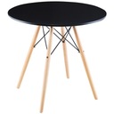 Matera čierny okrúhly stôl 80x80cm Saska Garden