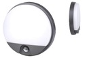 Adviti LED nástenné svietidlo AGAT 15W IP54 Motion Sensor Grey