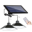 SET 2x LUSTRE ZÁSADNÉ SOLÁRNE LED LAMPY DIAĽKOVÝ PANEL SADA 2 SVIETIDIEL
