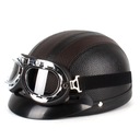 Vintage polokožená motocyklová prilba Casco