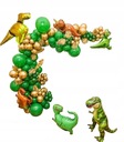 BALÓNOVÁ GARLANDA ZELENÉ ZLATÉ BALÓNY DINOSAURY NARODENINOVÁ SADA DEKORácií