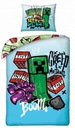 Minecraft detské obliečky 140 x 200 cm Halantex 100% bavlna Creeper Boom