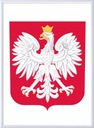 POĽSKÝ ZNAK V HLINÍKOVOM RÁME PLEXI A3 29,7x42 STRIEBORNÝ