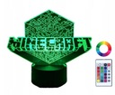 3D LED NOČNÁ LAMPA V TVARE MINECRAFT HER LAMPA 16 FAREB DIAĽKOVÉ