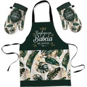 SÚPRAVA NA DEŇ BABIČKY, zástera + rukavice, skvelý darček