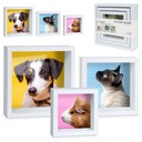 Sada 3x PHOTO Frame sýto biely rám