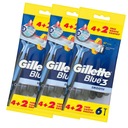 GILLETTE Blue3 Smooth Jednorazový holiaci strojček 4+2 ks x3
