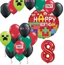 BALOONS set k narodeninám 8 YEARS PIXEL TNT GAME