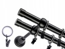 Záclonová tyč JEDNODUCHÉ TICHÉ KRÚŽKY DOUBLE 19+19 MM / 160
