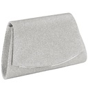 Elegantná strieborná taška CHAIN ​​CLUTCH