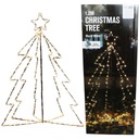 Kovový vianočný stromček so 185 LED svetielkami, 1,2 m, časovač