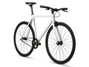 6k dráhový bicykel, pevné koleso biele Single Speed ​​​​58