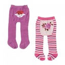 Pančuchové nohavice Baby Annabell, 2 páry, fialové a ružové 700815