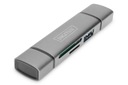 Čítačka kariet 3-portový USB typ C/USB 3.0 SuperSpeed ​​SD Micro SD HQ hliník