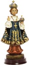 Figúrka Ježiša Krista z Prahy, modrý plášť, 19 cm