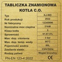 Typový štítok 5 pre sporák, kotol ústredného kúrenia, gravírovaný 10x10 Zadarmo