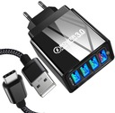 RÝCHLA VÝKONNÁ SIEŤOVÁ NABÍJAČKA QC + USB-C KÁBEL