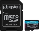 Kingston microSDXC Canvas Go! Plus 256GB 170R A2 U3 V30 karta + adaptér