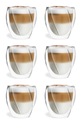 Termopoháre na kávu a čaj Vialli Design CRISTALLO 250ml (6ks)
