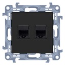 Šimon 10 KOMP 2xRJ45 MATTE BLACK C52.01/49