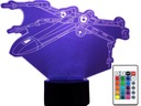 3D LED USB NOČNÁ LAMPA STAR WARS X-WINGS FIGHTER 16 FAREB DIAĽKOVÉ