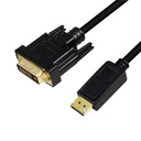 Kábel DisplayPort 1.2 na DVI 24 + 1, 1 m, čierny