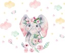 Samolepky na stenu pre deti Elephant Elephant D145 100cm