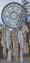Dream Catcher Biele perie biele/béžové čipky 72 cm