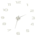 Veľké nástenné hodiny, nastaviteľné, 80-120 cm, strieborné, 12 číslic