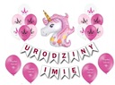Set Unicorn Balloons Banner s ľubovoľným názvom