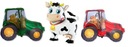 Sada 3 balónov Farm Tractor Cow XL Birthday