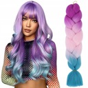 Syntetické vrkoče farbené 120 cm ombre