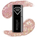 SEMILAC 243 Sea Star Hybrid Lak na nechty 7ml Ružové trblietky