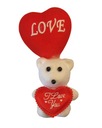 Medvedík so srdcom figúrka na Valentína biela darček z lásky