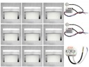 Sada LED schodiskových lámp 9x + zdroj + detektor