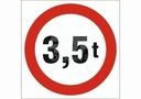 Zákaz vjazdu vozidiel do oblasti 3,5 tony SA052E2PN