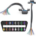 OBDII OBD2 KONEKTOR MONTÁŽNA ZÁSUVKA s KÁBLAMI 30cm