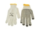 Prírodné škvrnité pletené pracovné rukavice Geko