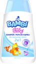 Bambi Baby šampón a tekutina na vlasy 300ml 2v1