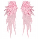 PATCH vyšívané 3D Wings, ružové, 42 cm