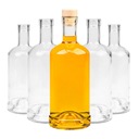 5x TADEK sklenená fľaša 500 ml na LIKÉRY VÍNA BIMBERS LIKÉR 0,5 L + korok